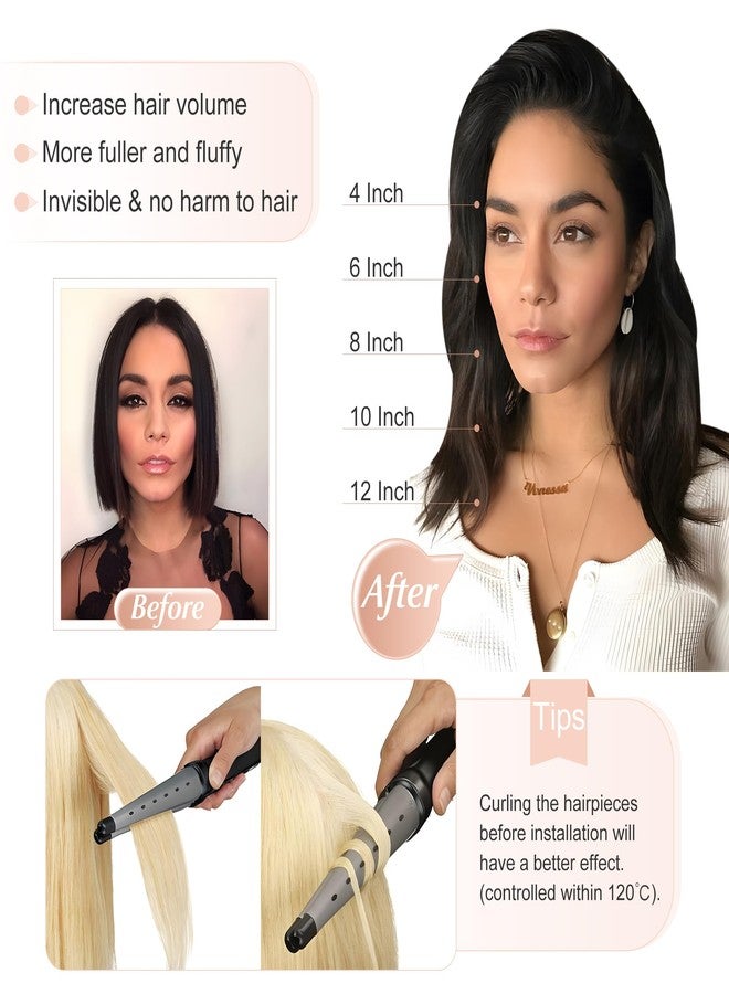 سيجو وصلات شعر قصيرة من سيجو، مشابك، 4 بوصات، شعر بشري 100%، لإضافة كثافة للشعر - قطعة واحدة، 8 غرام، #4P27، بني متوسط وأشقر داكن - Image 5